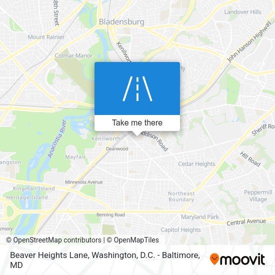Mapa de Beaver Heights Lane