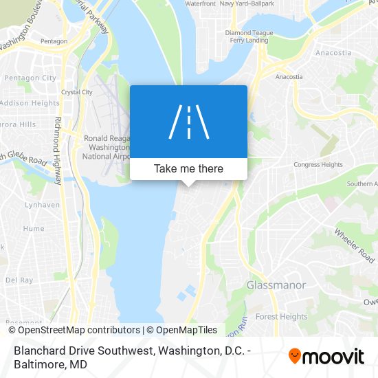 Blanchard Drive Southwest map