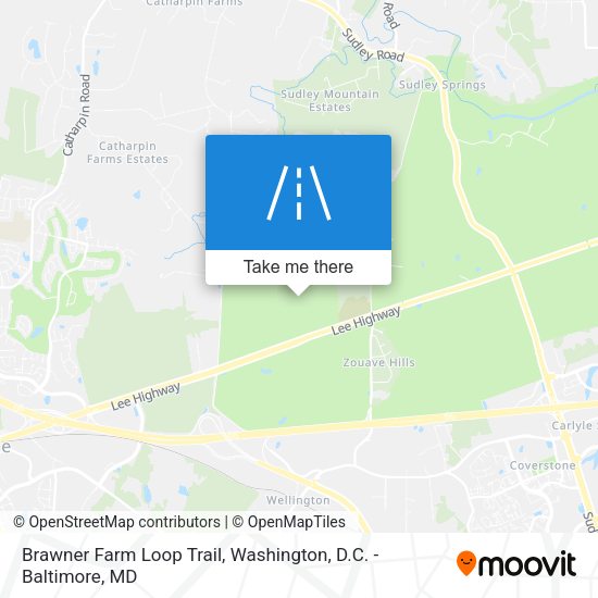 Mapa de Brawner Farm Loop Trail