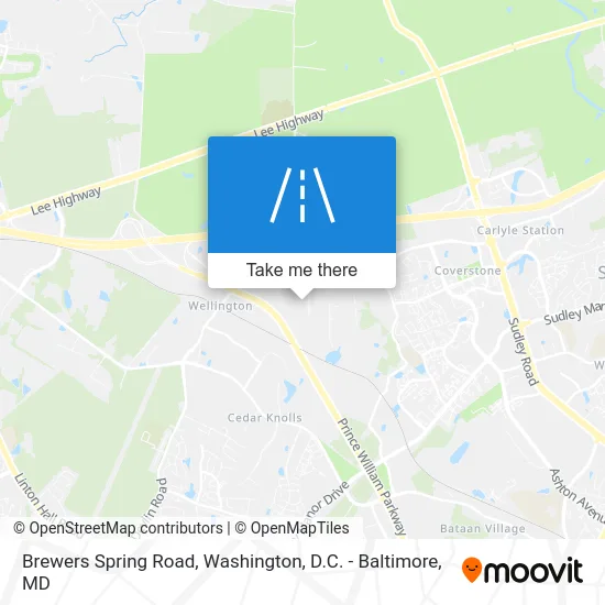 Brewers Spring Road map