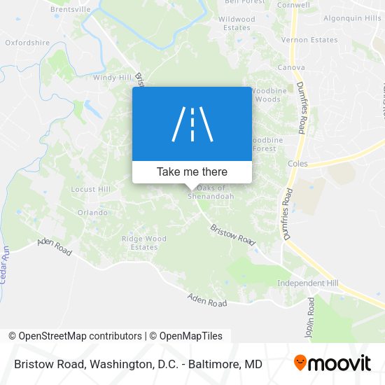 Bristow Road map