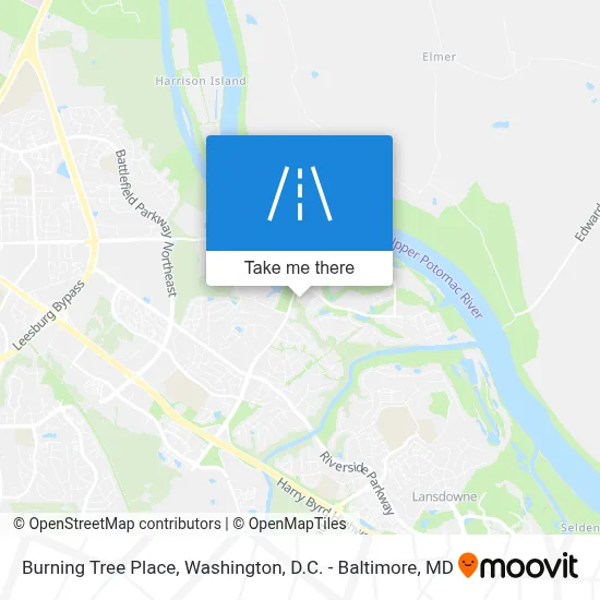 Burning Tree Place map