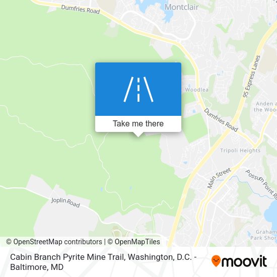 Cabin Branch Pyrite Mine Trail map