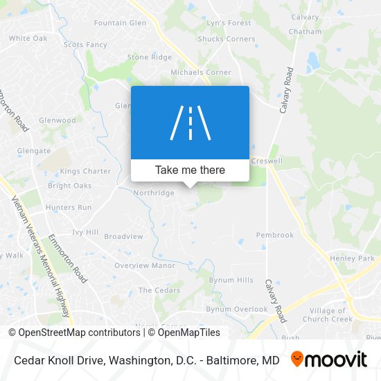 Cedar Knoll Drive map