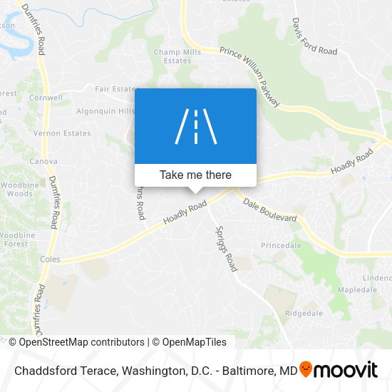 Mapa de Chaddsford Terace