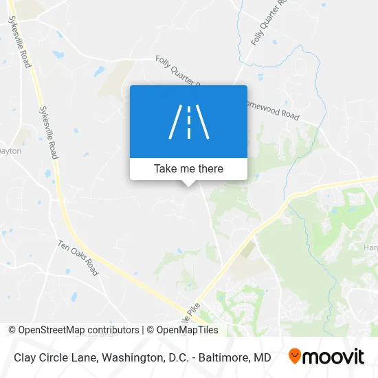 Clay Circle Lane map