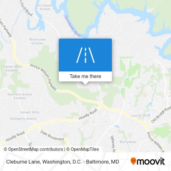 Cleburne Lane map