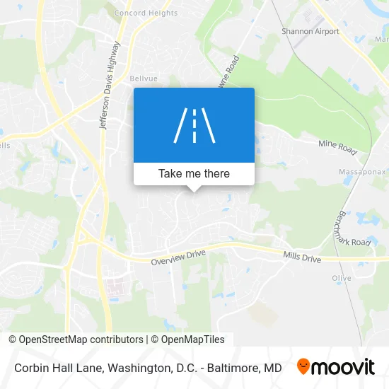 Corbin Hall Lane map