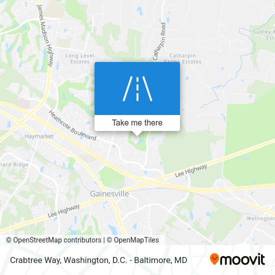 Crabtree Way map
