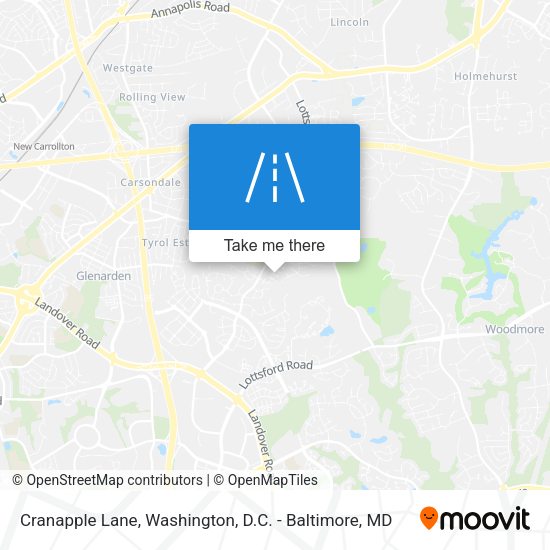 Cranapple Lane map