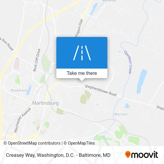 Creasey Way map