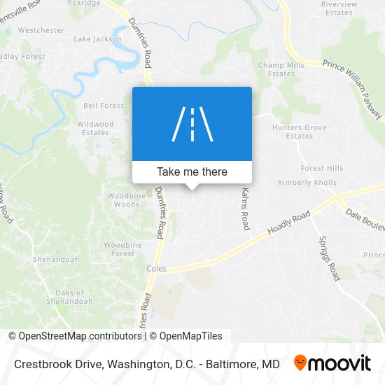 Crestbrook Drive map