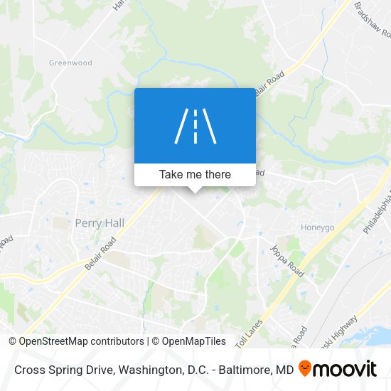 Cross Spring Drive map