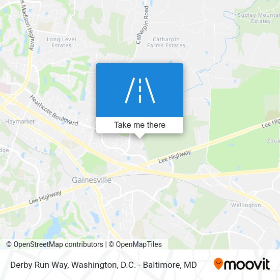 Derby Run Way map
