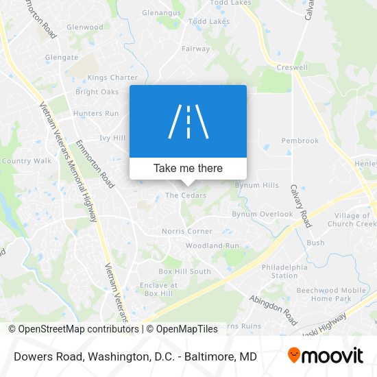 Dowers Road map