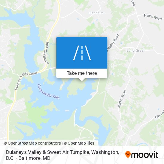 Dulaney's Valley & Sweet Air Turnpike map