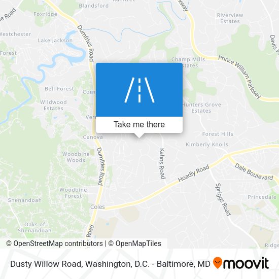 Dusty Willow Road map