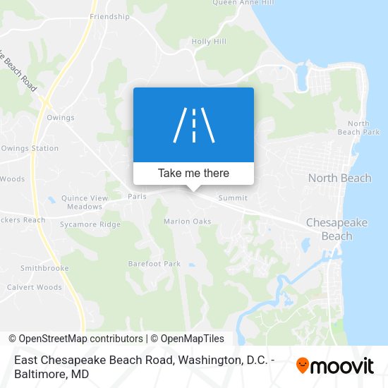 East Chesapeake Beach Road map
