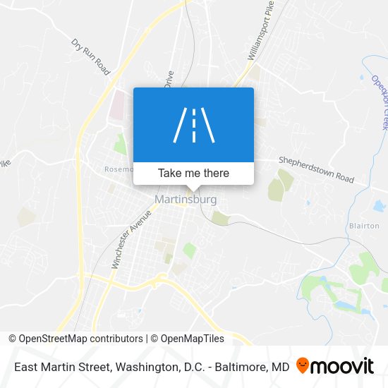 Mapa de East Martin Street