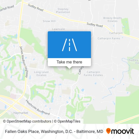 Fallen Oaks Place map