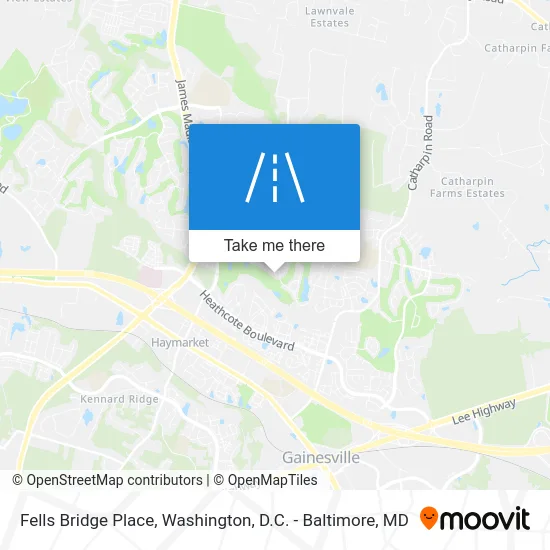 Fells Bridge Place map