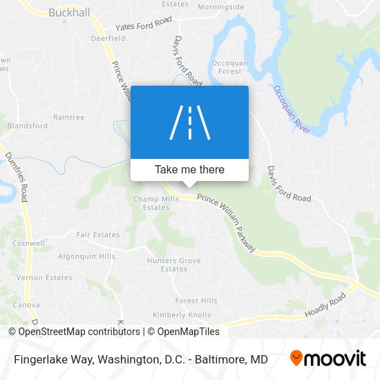 Mapa de Fingerlake Way