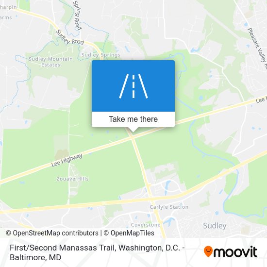 First/Second Manassas Trail map