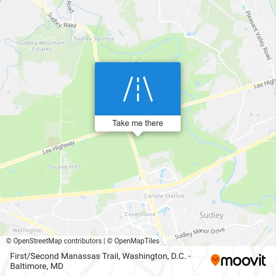First/Second Manassas Trail map
