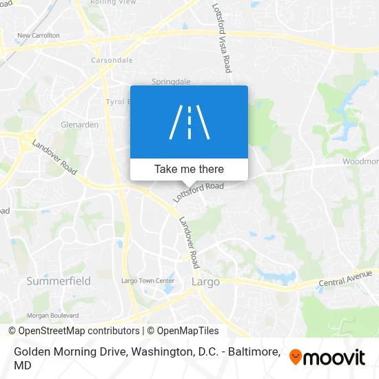 Golden Morning Drive map