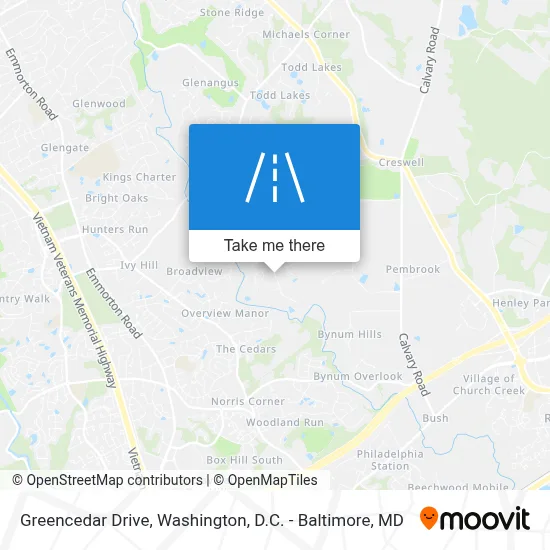 Greencedar Drive map