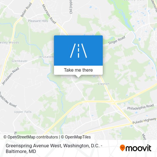 Greenspring Avenue West map