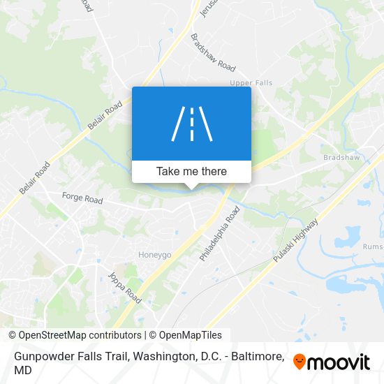 Mapa de Gunpowder Falls Trail