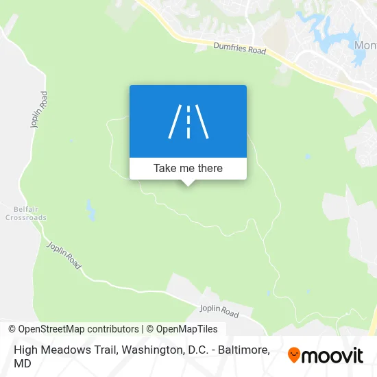 High Meadows Trail map