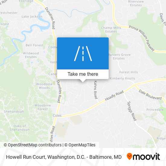 Howell Run Court map