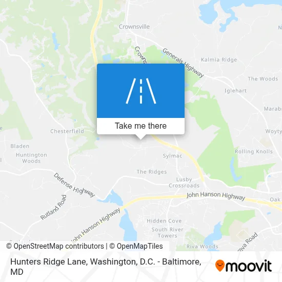 Hunters Ridge Lane map