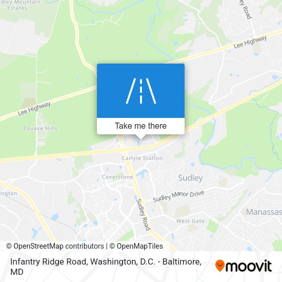 Mapa de Infantry Ridge Road