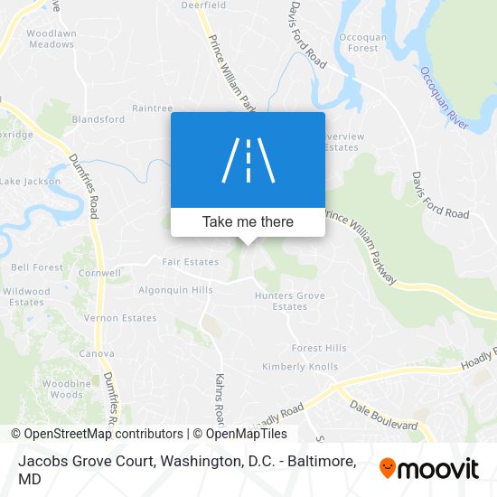 Mapa de Jacobs Grove Court