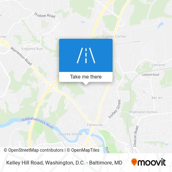 Kelley Hill Road map