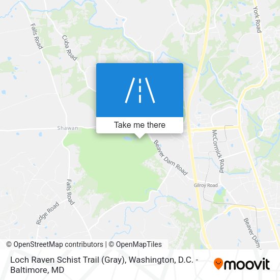 Loch Raven Schist Trail (Gray) map