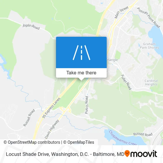 Locust Shade Drive map