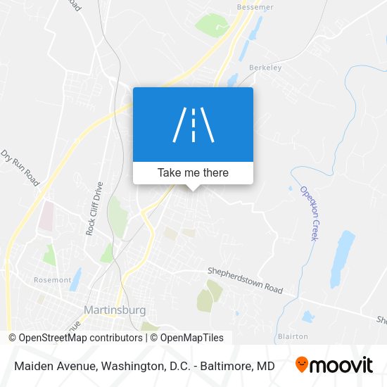 Maiden Avenue map