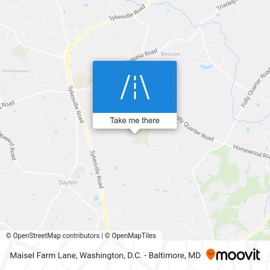 Maisel Farm Lane map