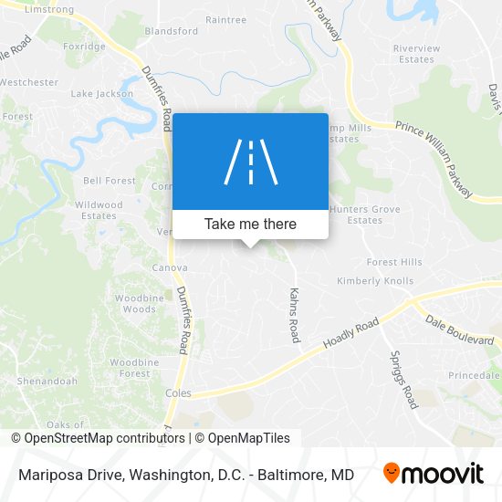 Mapa de Mariposa Drive