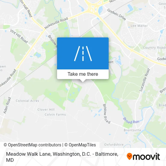 Meadow Walk Lane map