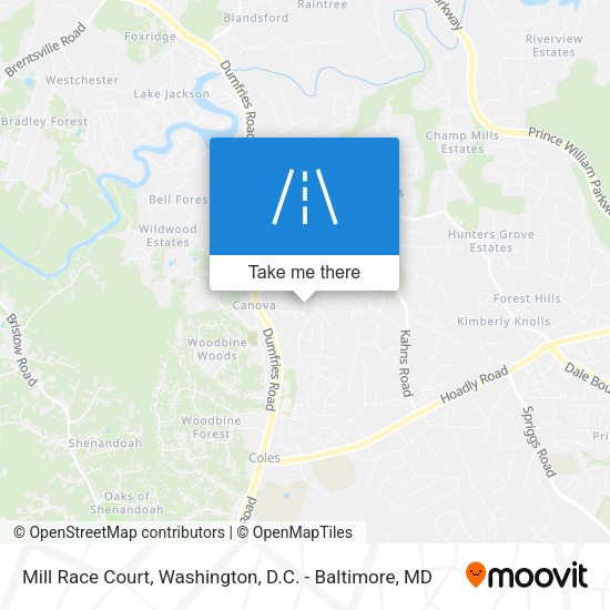 Mill Race Court map
