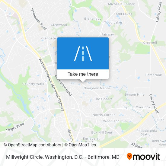 Millwright Circle map