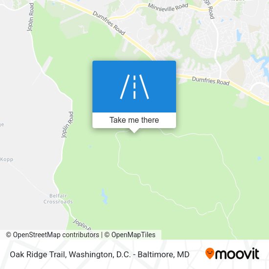 Mapa de Oak Ridge Trail