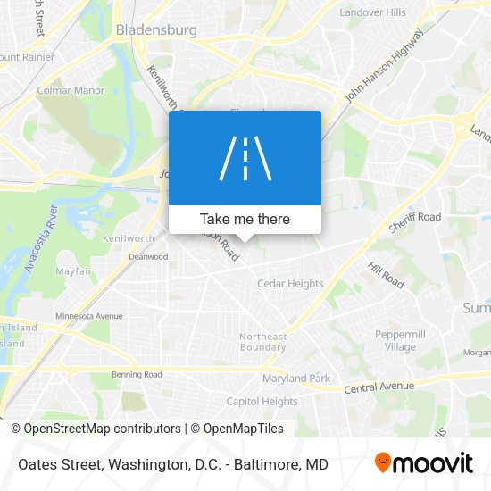 Oates Street map
