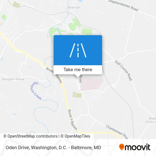 Oden Drive map