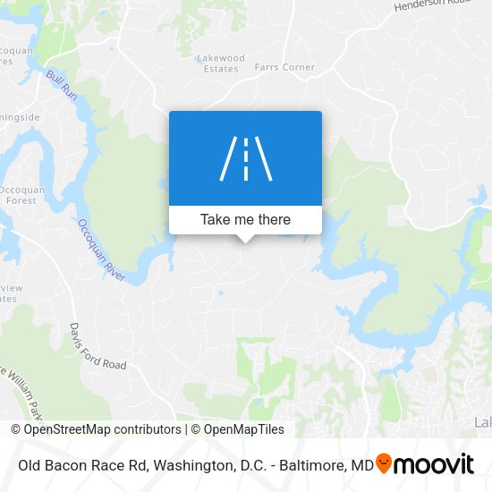 Old Bacon Race Rd map